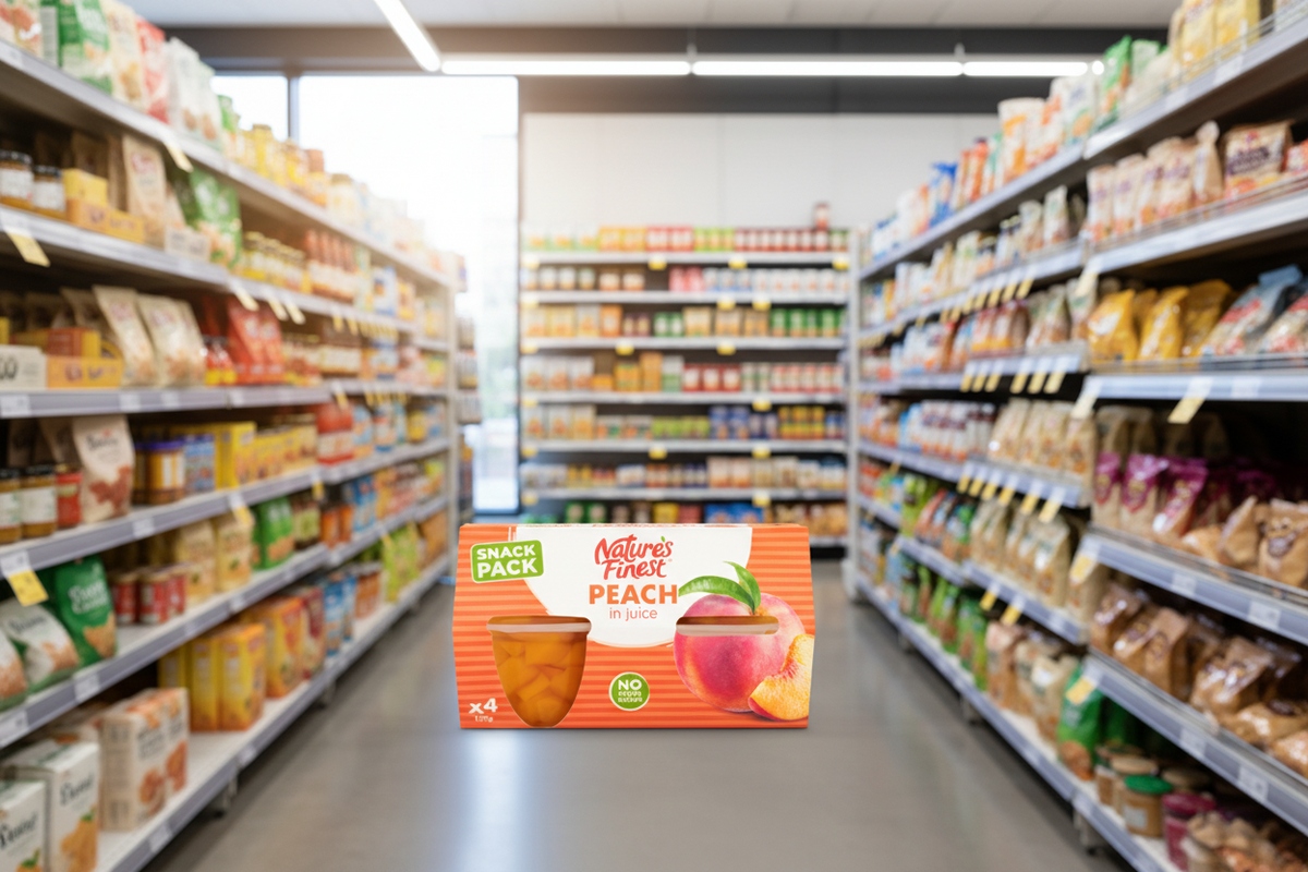 6 X Nature'S Finest Peaches 4 Pack - 4X120G