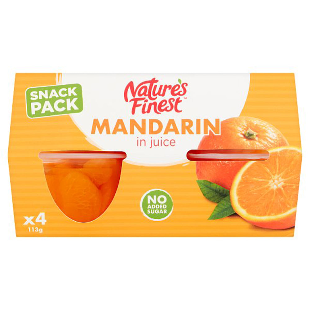 6 X Nature'S Finest Mandarins 4 Pack - 4X113G