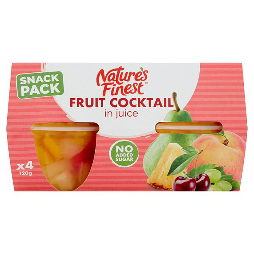 6 X Nature'S Finest Fruit Cocktail 4 Pack - 4X120G