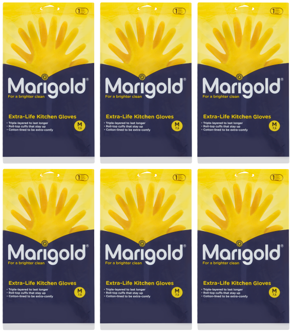 6 x Marigold Gloves Medium