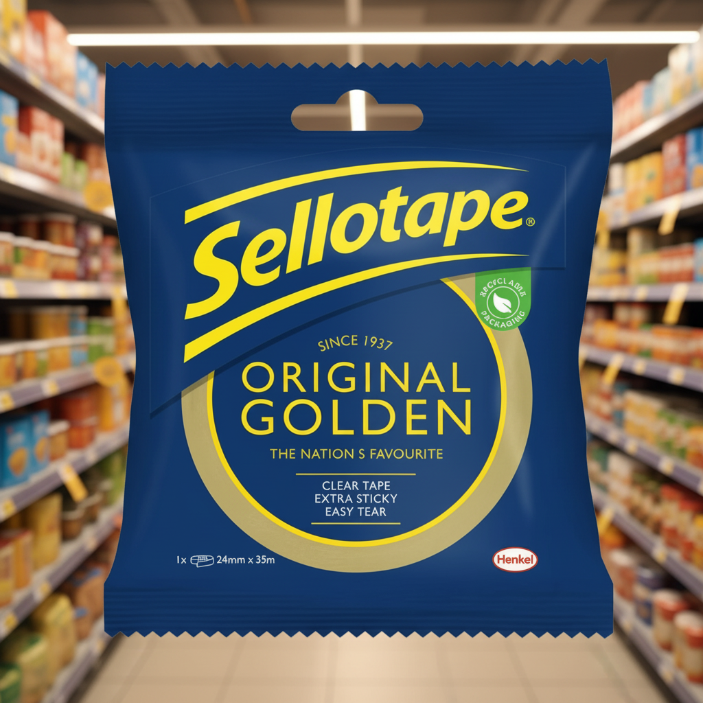 6 X Sellotape Original Golden - 24Mmx50M