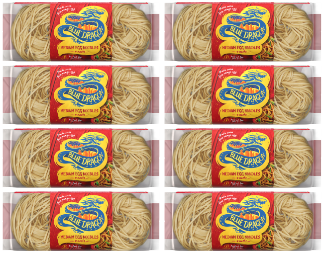 8 x Blue Dragon Medium Egg Noodles - 250GM