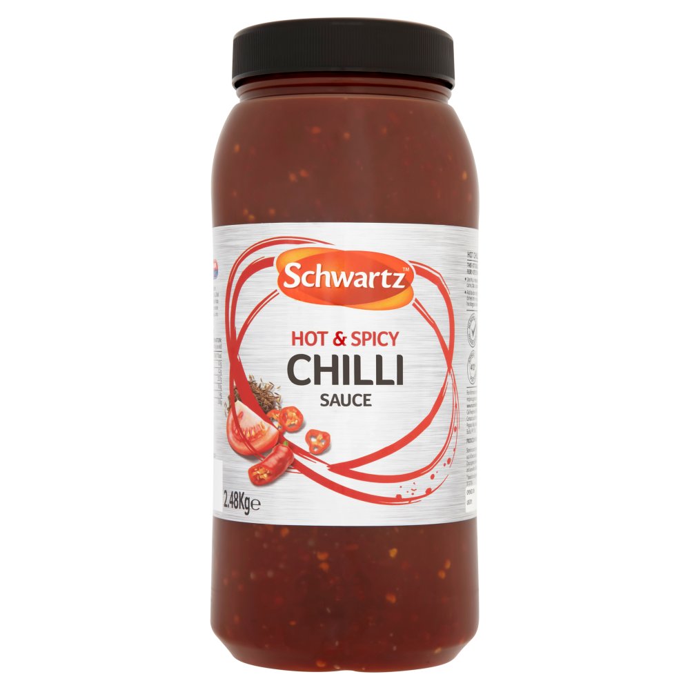 4 x Schwartz Hot & Spicy Chilli Sauce 2.48Kg