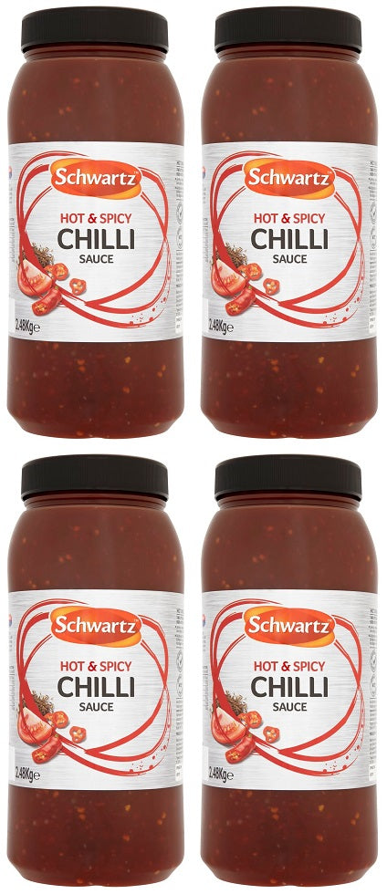 4 x Schwartz Hot & Spicy Chilli Sauce 2.48Kg