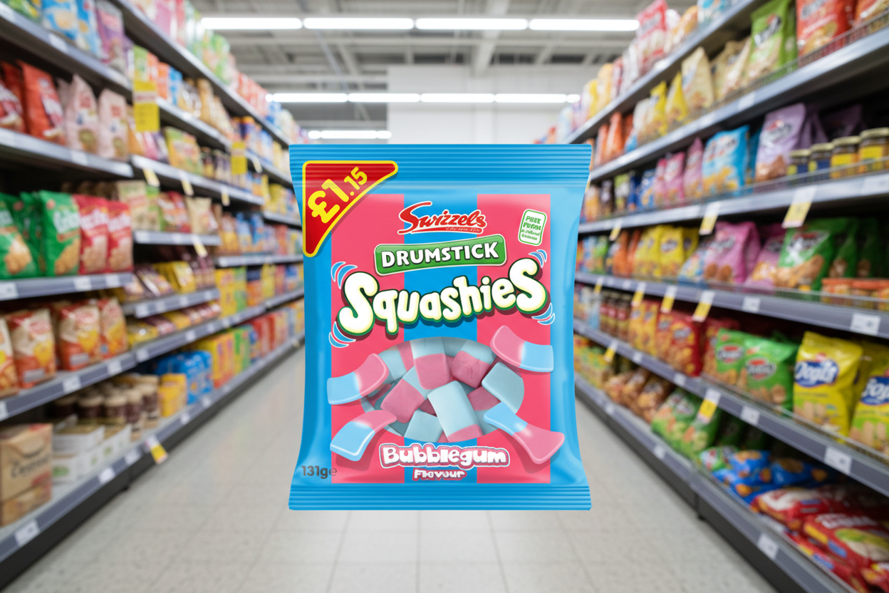 12 x Swizzels Squashies Bubblegum 120Gm