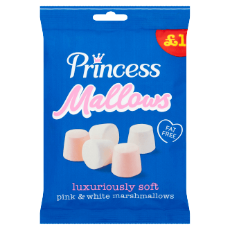 12 x Princess Marshmallows Pink & White 150Gm