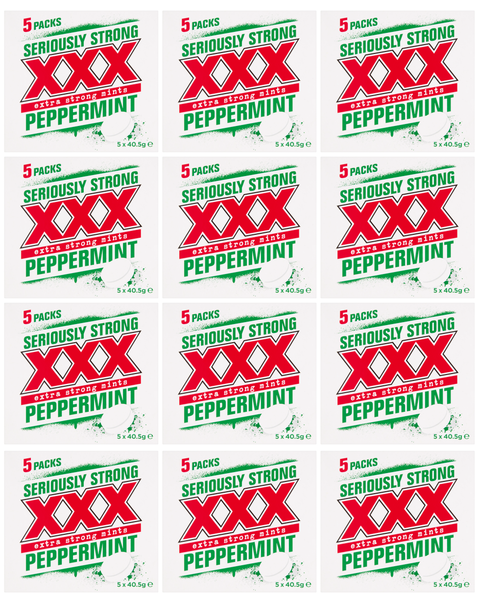 12 x Xxx Mints 5 Pack Extra Strong Mints 205Gm