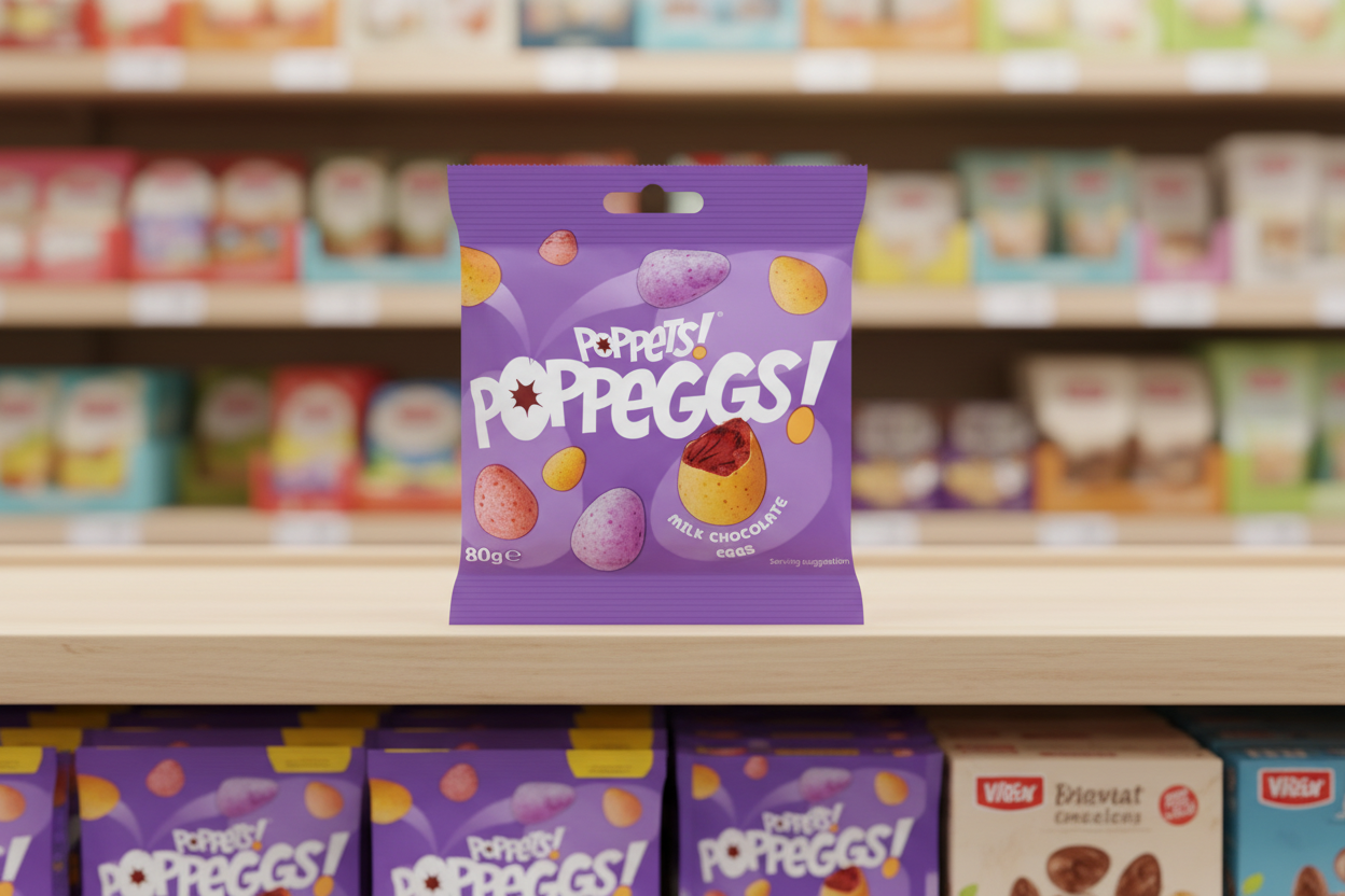 20 X Poppets Milk Chocolate Mini Eggs - 80Gm