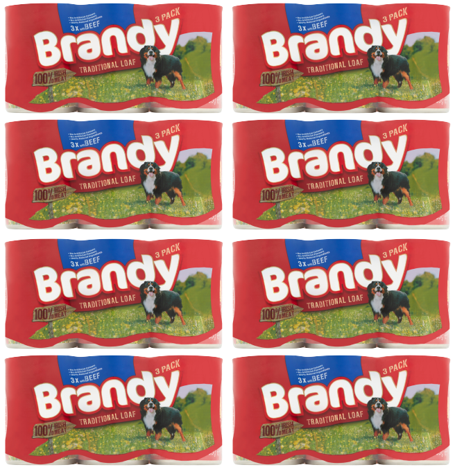8 x Brandy With Beef Traditional Loaf 3X395G