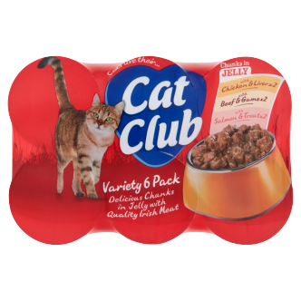 4 x Cat Club Chunks In Jelly Variety Pack 6 X 400G