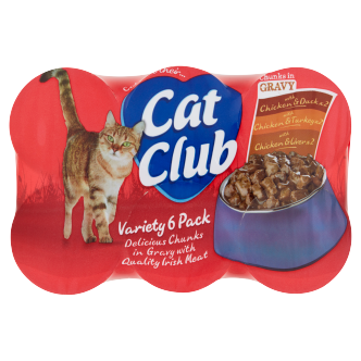 4 x Cat Club Chunks In Gravy Variety Pack 6 X 400G