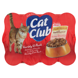 Cat Club Chunks In Jelly Variety Pack 12 X 400G