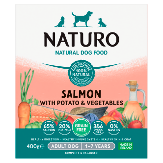 7 x Naturo Adult Dog Tray Salmon & Potato  - 400GM