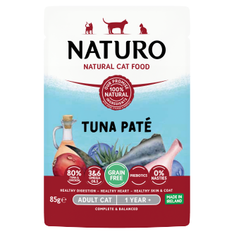 12 x Naturo Cat Pouch Turkey Pate  - 85GM