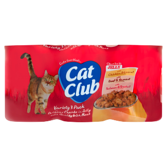 8 x Cat Club Chunks In Jelly Variety Pack 3 X 400G