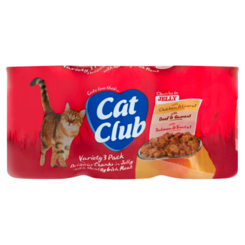 8 x Cat Club Chunks In Gravy Variety Pack 3 X 400G