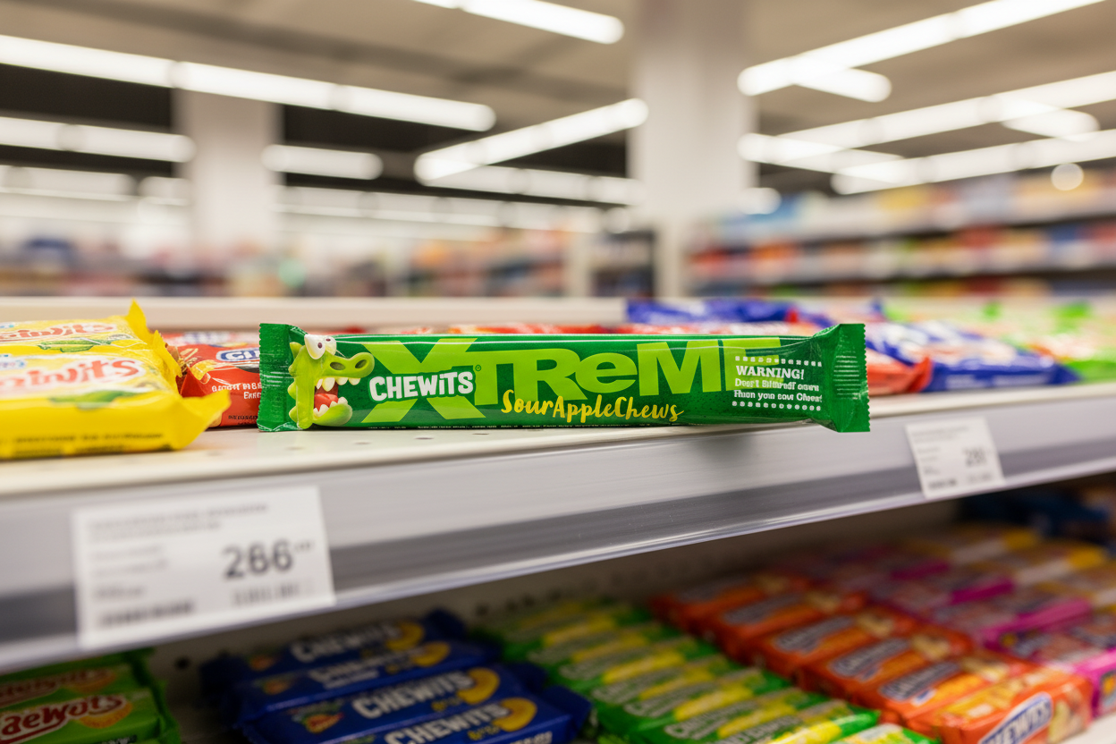 24 x Chewits Xtreme Sour Apple Stick