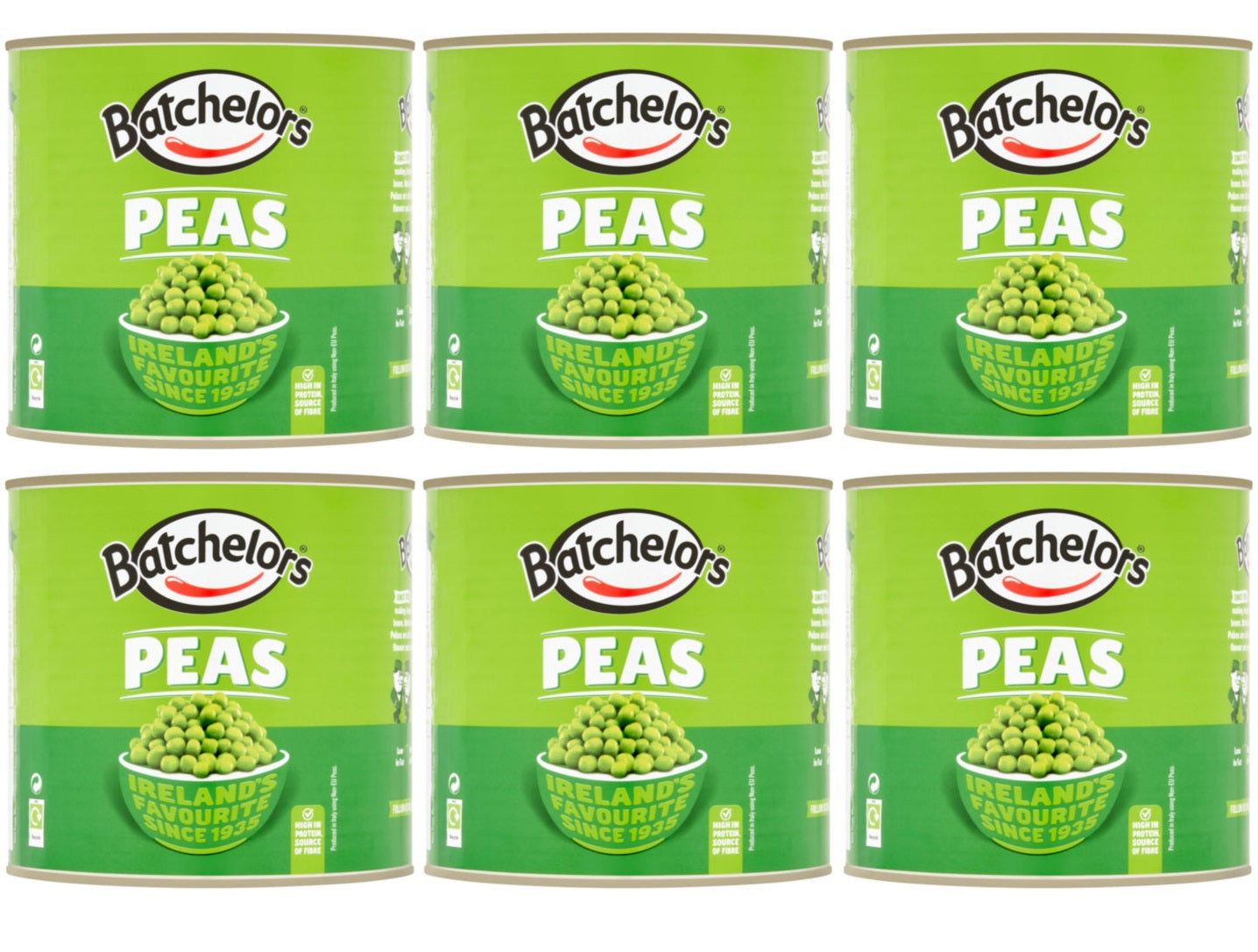 6 x Batchelors Processed Peas 2.61Kg