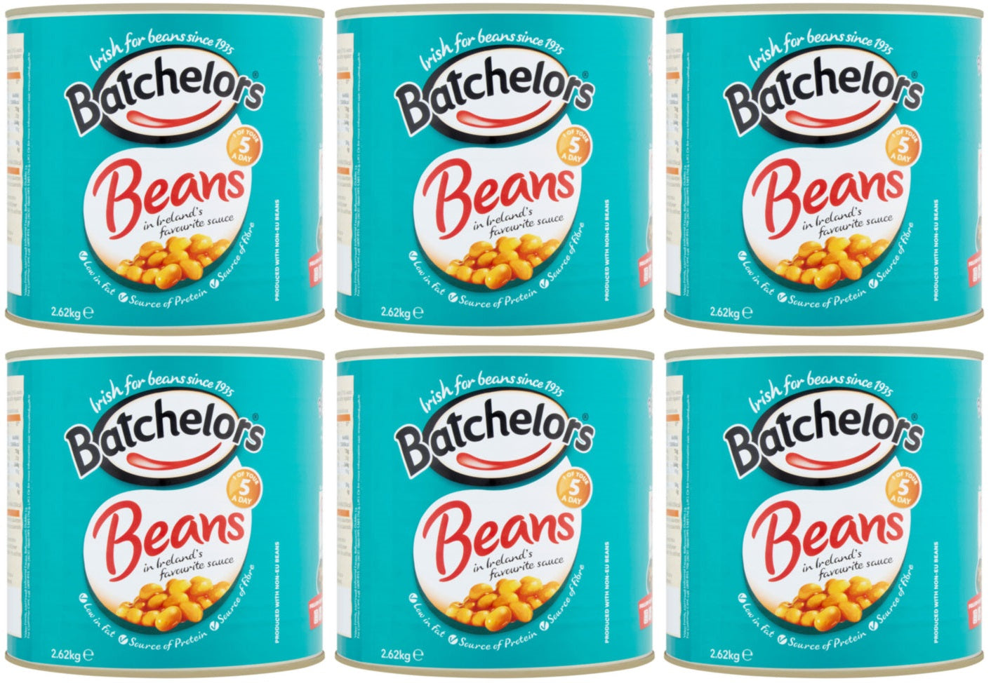 6 x Batchelors Beans 2.62Kg