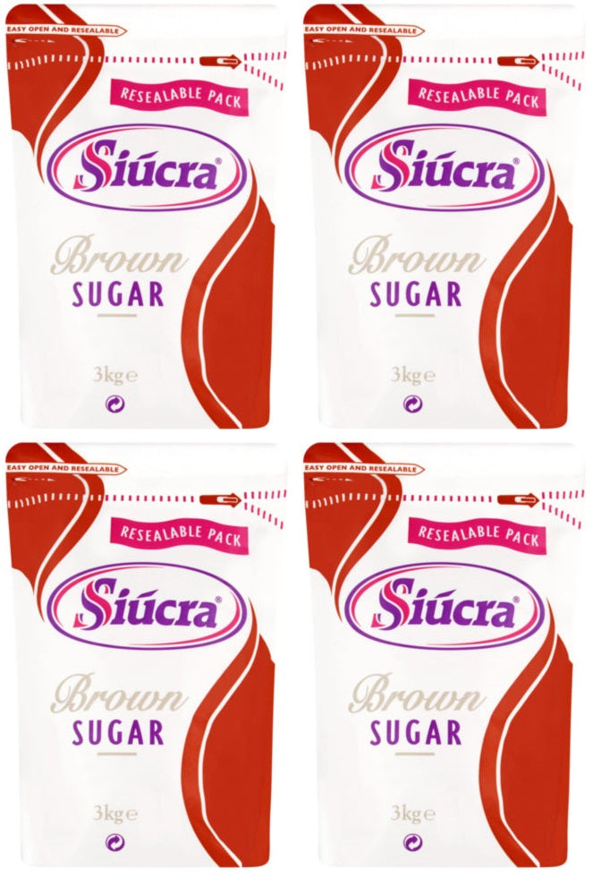 4 x Siúcra Brown Sugar 3Kg