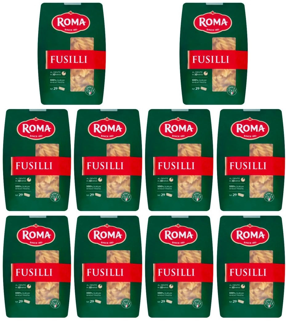 10 x Roma No 29 Fusilli 500G