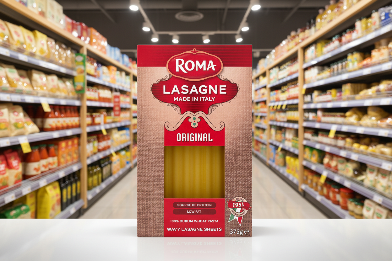 12 x Roma Lasagne Wavy Sheet 375Gm