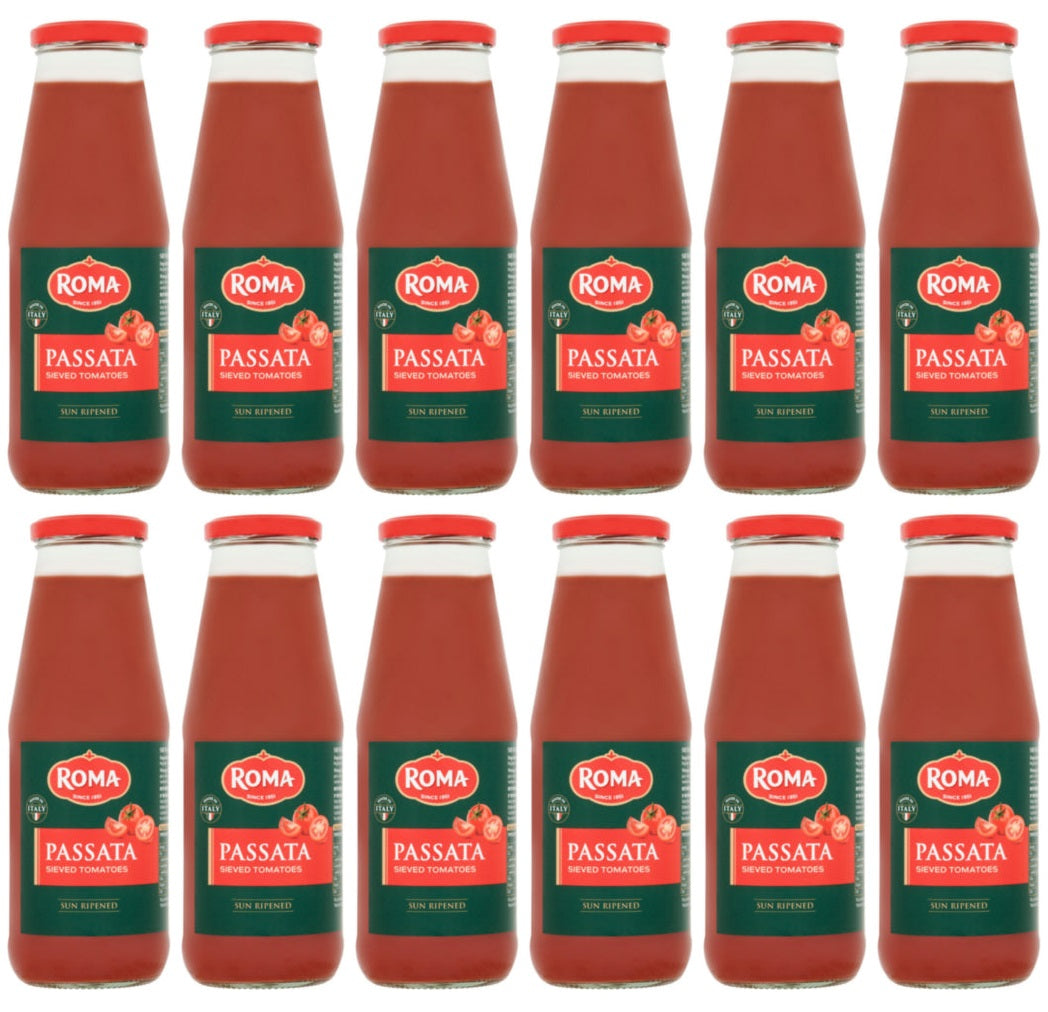 12 x Roma Passata Glass Jar  - 680G