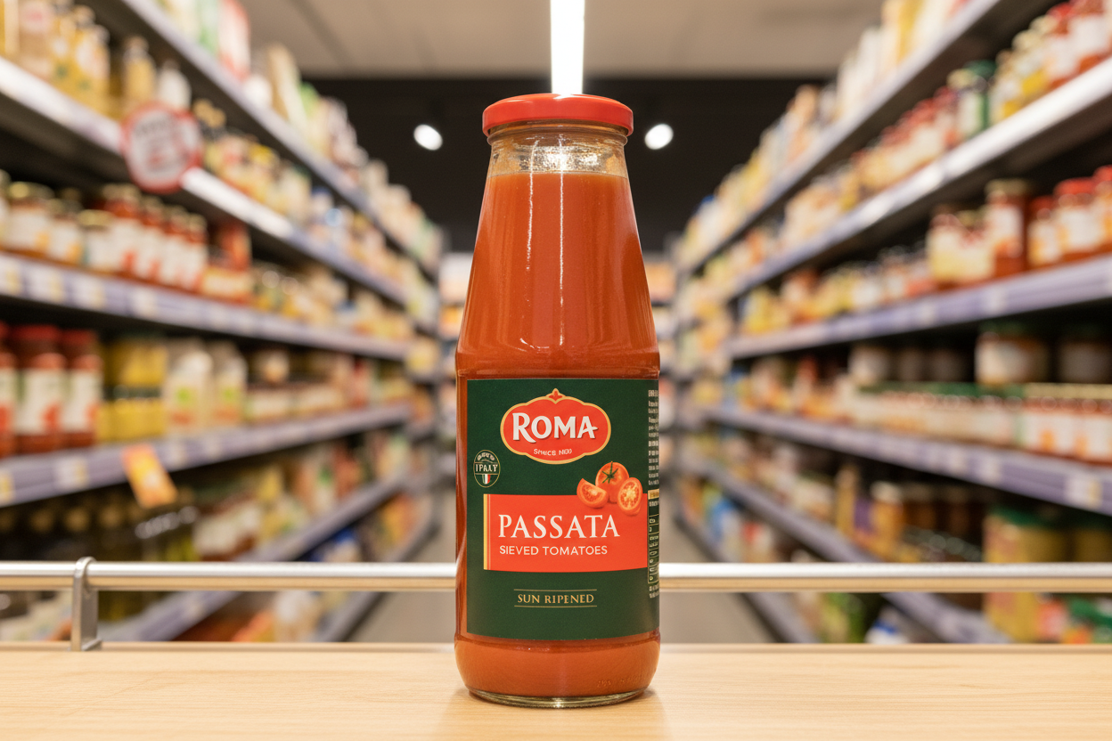 12 x Roma Passata Glass Jar  - 680G