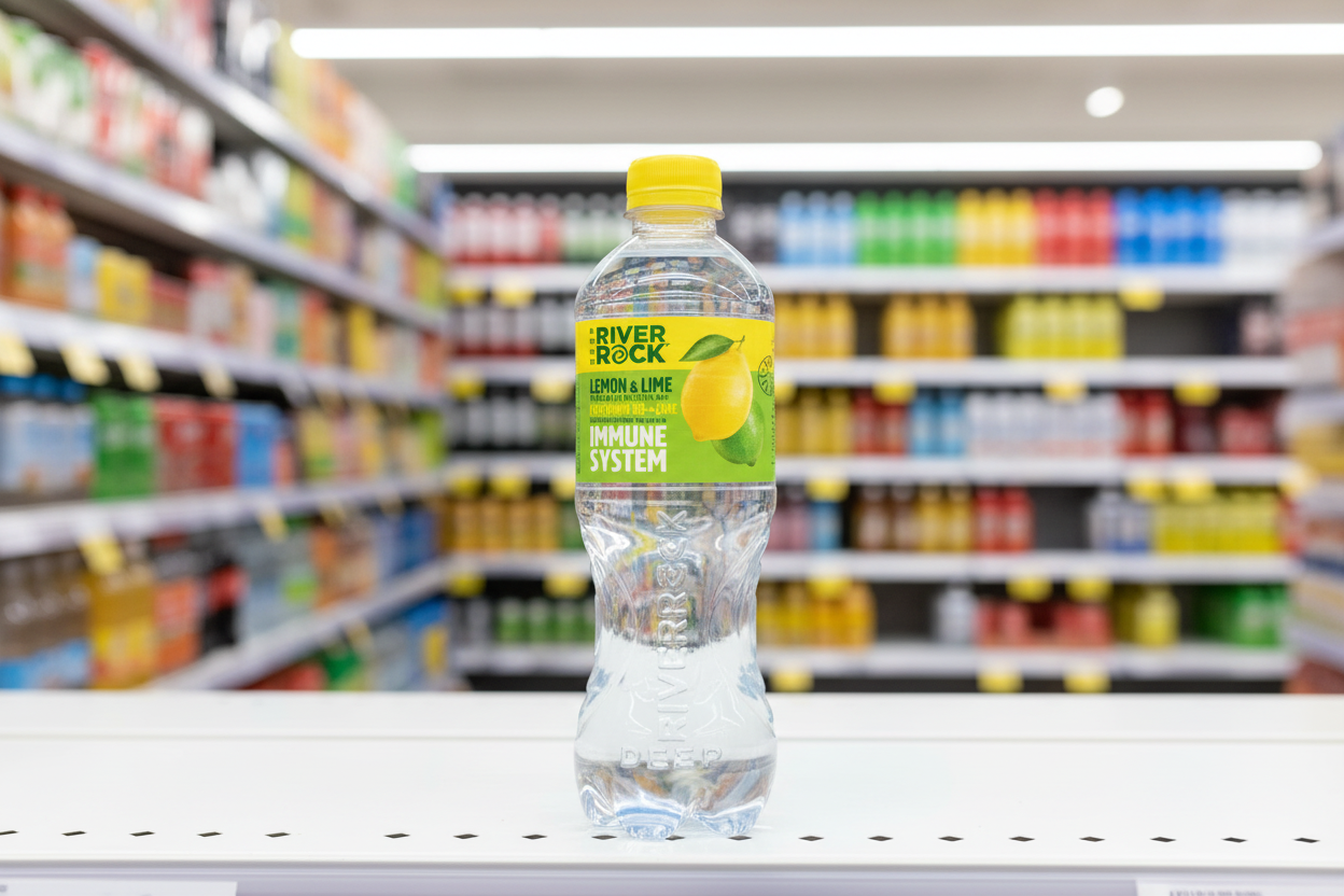 15 x Deep Riverrock Lemon & Lime Sparkling Water Drink 500Ml