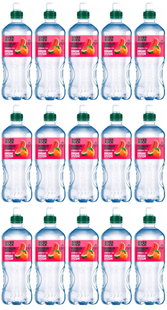 15 x Deep Riverrock Watermelon & Peach Still Water Drink 750Ml