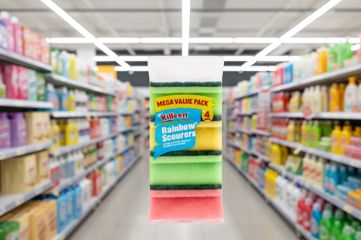 12 x Killeen Rainbow Scourers 4 Pack