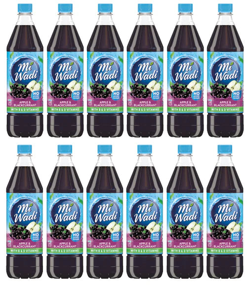 12 x Miwadi Apple & Blackcurrant 1L
