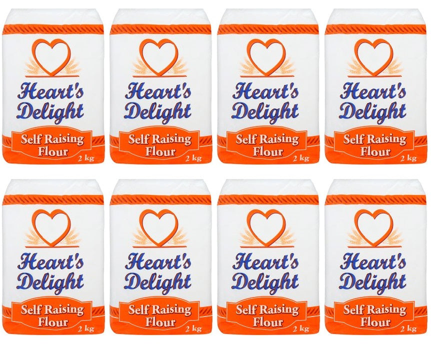 8 x Heart's Delight Self Raising Flour 2Kg