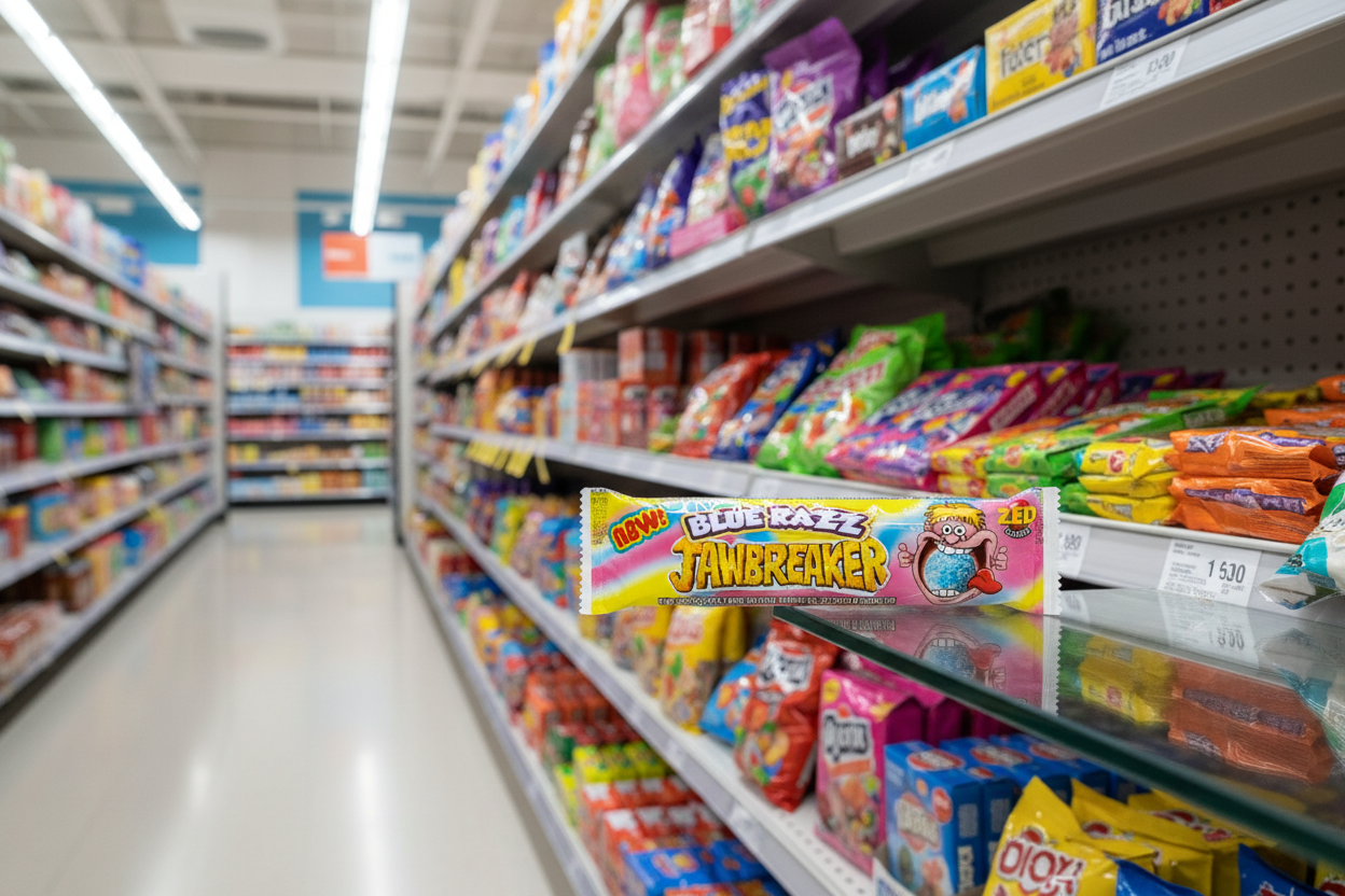 30 x Zed Jaw Breaker Blue Raspberry (4 Packs) 40.4Gm