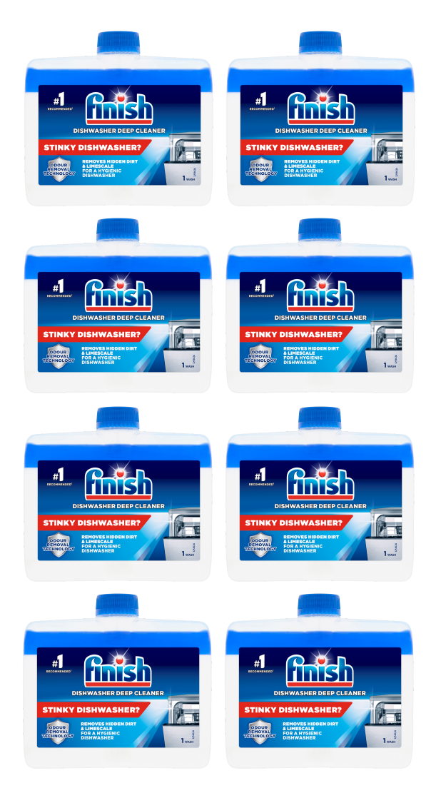 8 x Finish Dishwasher Cleaner 250Ml