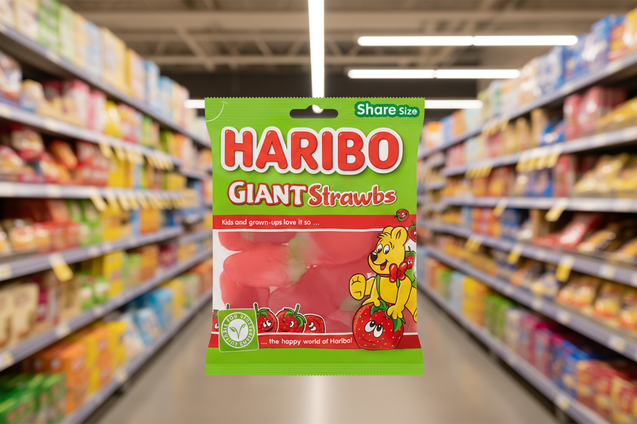 12 x Haribo Giant Strawbs 160Gm