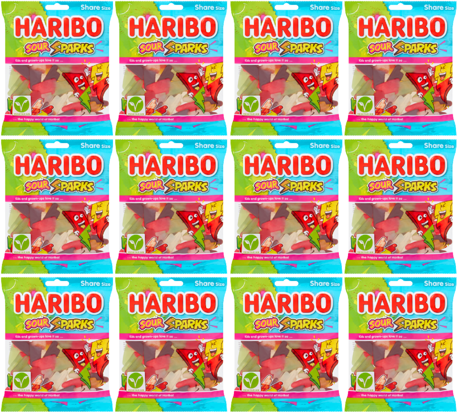 12 x Haribo Sour Sparks - 160GM