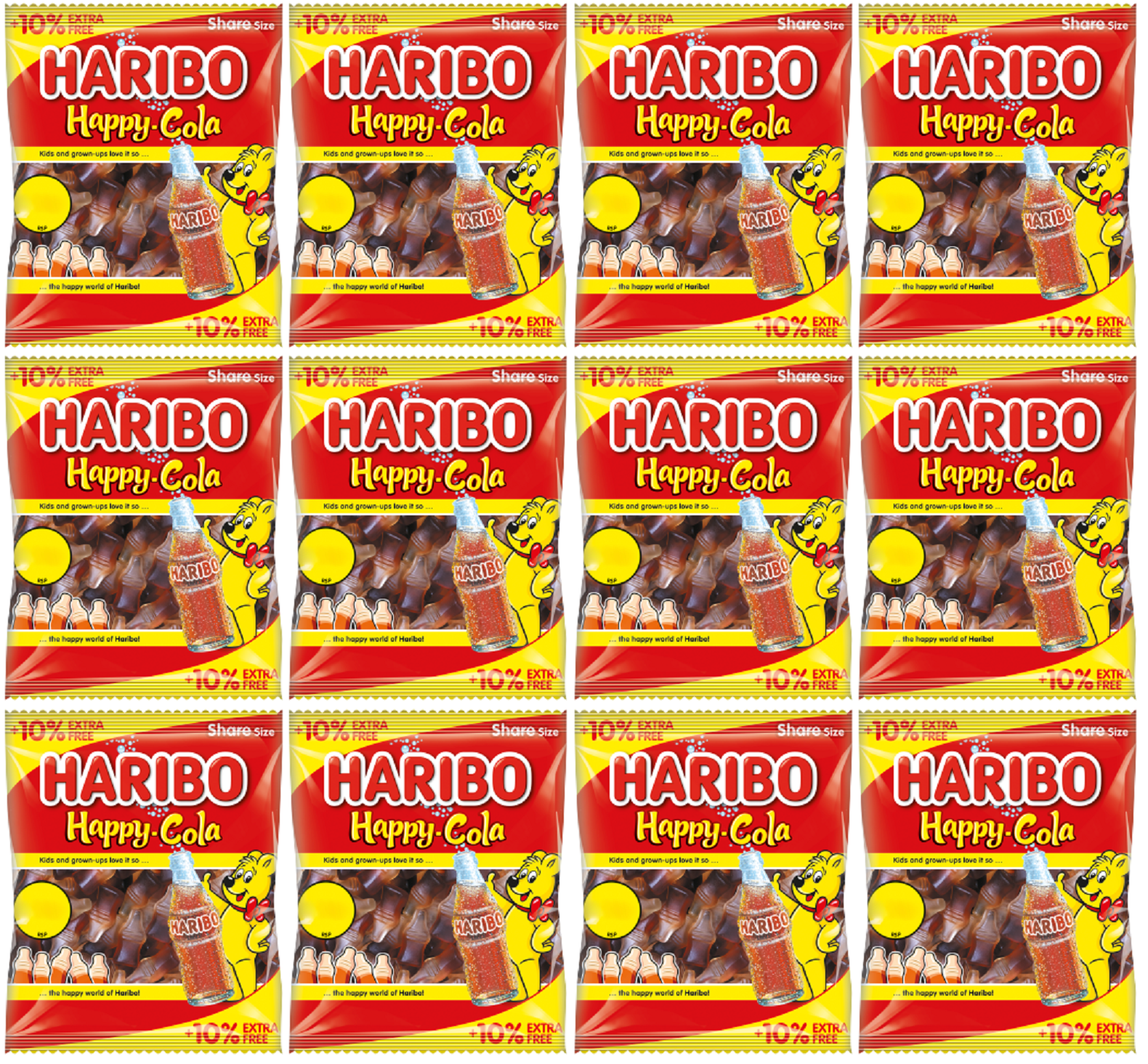 12 x Haribo Happy Cola (10% Extra Free) - 154GM