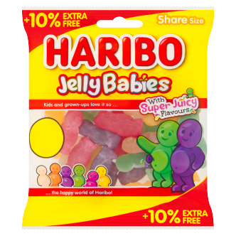 12 x Haribo Jelly Babies (10% Extra Free) - 154GM