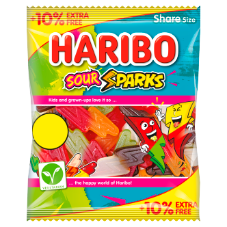 12 x Haribo Sour Sparks (10% Extra Free) - 154GM