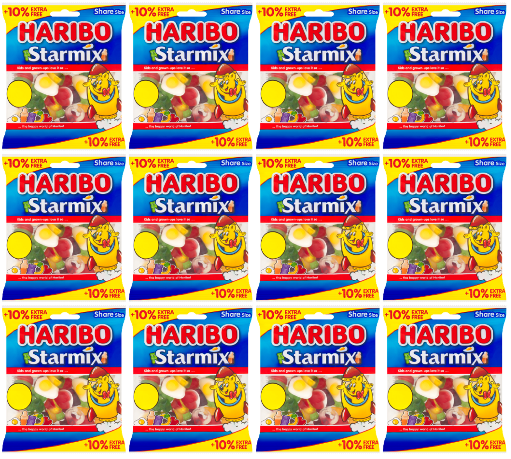 12 x Haribo Starmix Bag (10% Extra Free) - 154GM