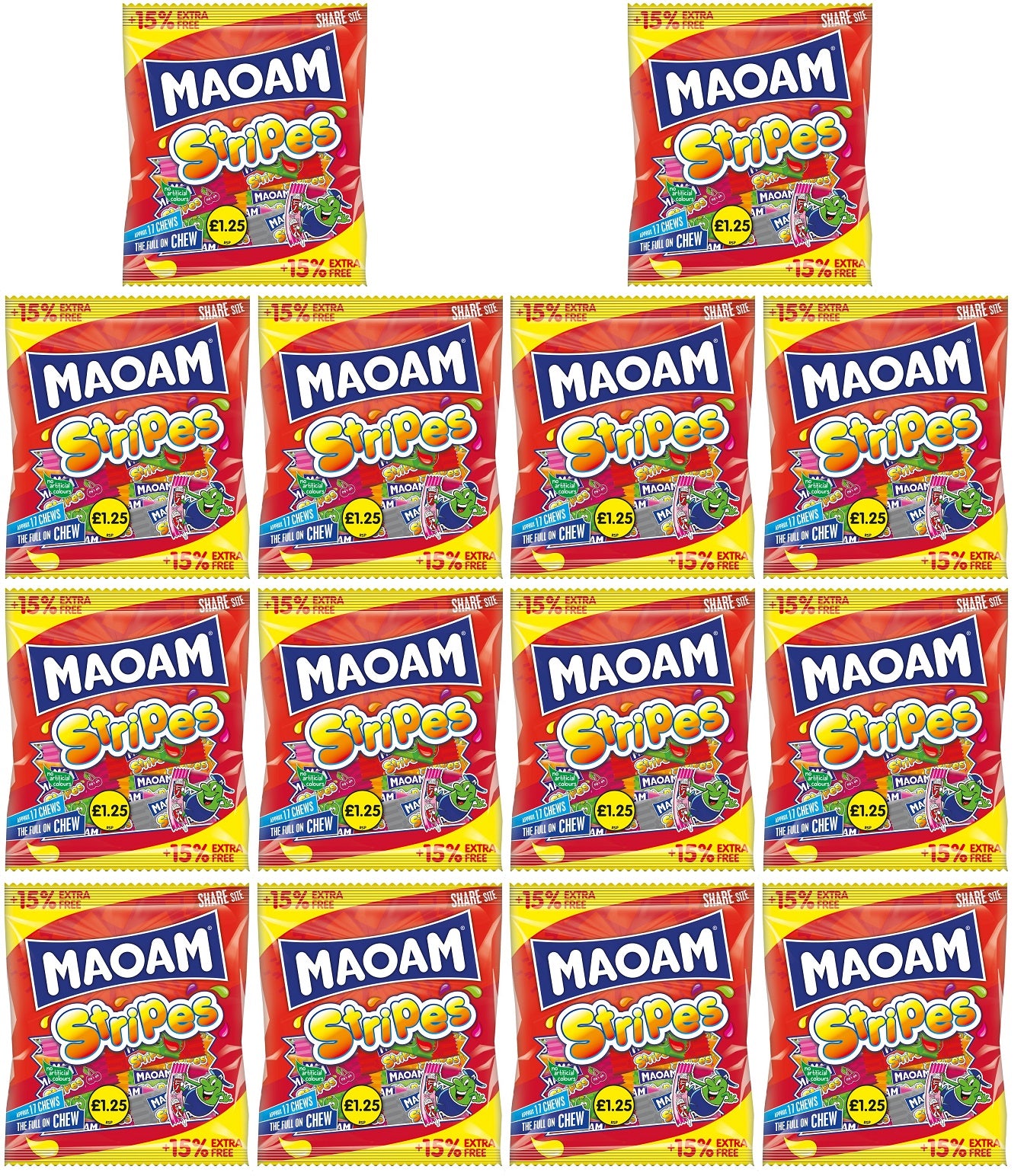 14 x Haribo Maoam Stripes (15% Extra Free) - 161GM