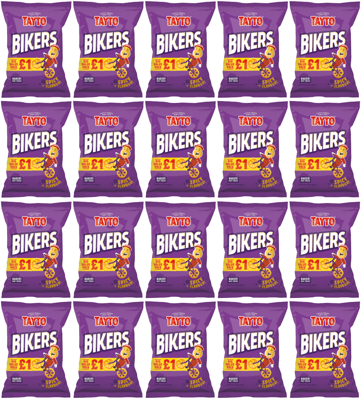 20 x Tayto Spicy Bikers - 45Gm