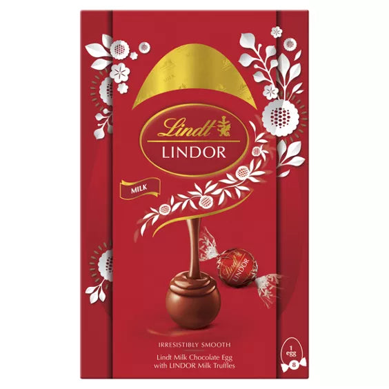 4 x Lindt Milk Choc Egg With Lindor Milk Truffles - 260GM