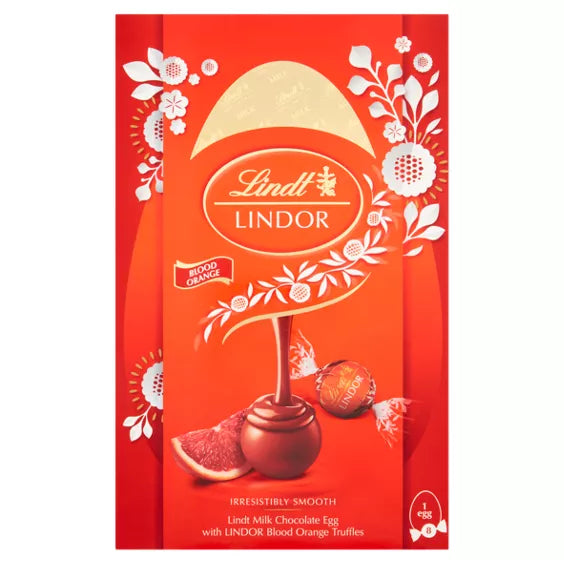 4 x Lindt Easter Egg Lindor Blood Orange Truffles - 260G