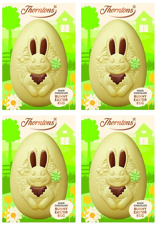 4 X Thorntons White Chocolate Bunny Easter Egg - 151Gm