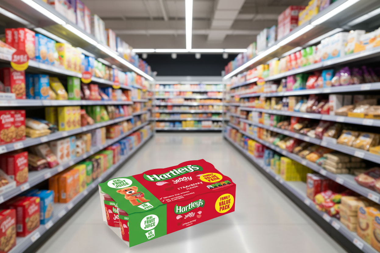 6 x Hartleys Strawberry Jelly Pot 6 Pk - 6X125GM