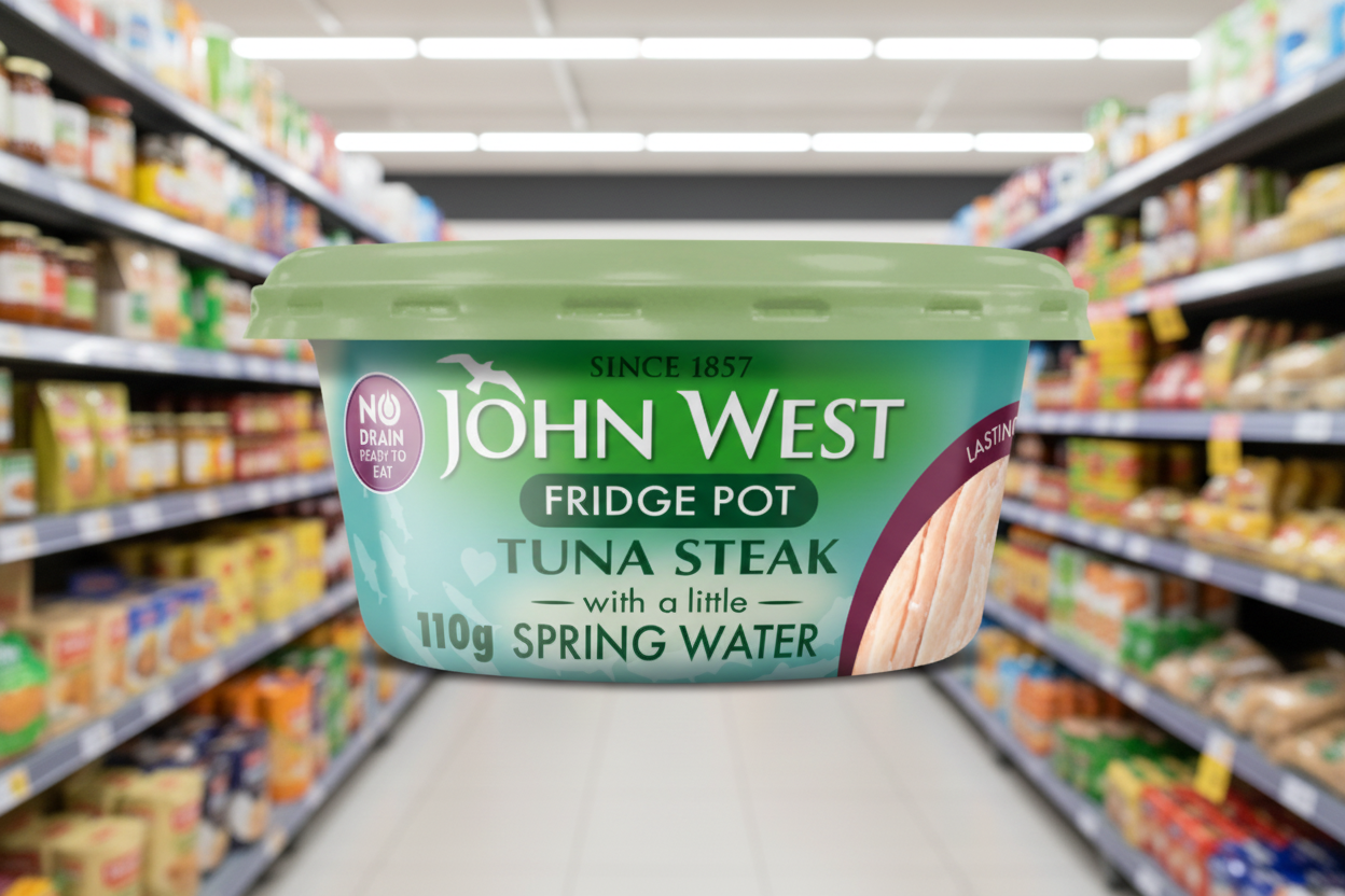 12 x John West Fridge Pot Tuna Steak With A Little Spring Water 110G