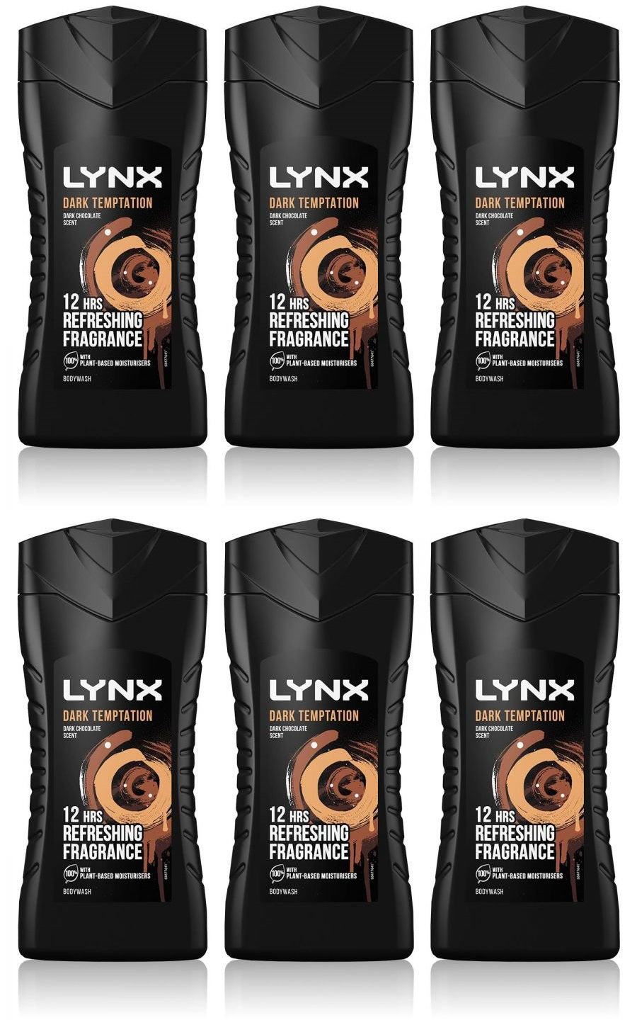 6 x Lynx  Shower Gel Dark Temptation 225 Ml
