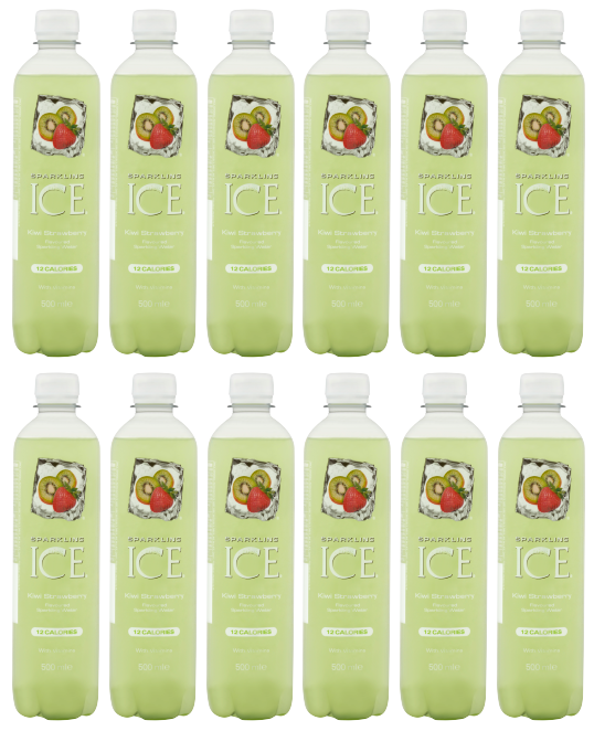 12 x Sparkling Ice Kiwi Strawberry 500Ml
